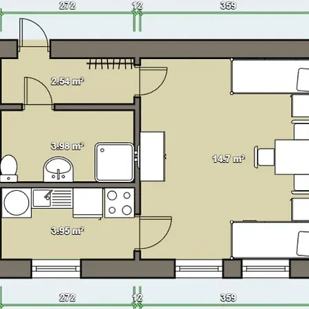 2 Bett Monteurwohnung In Apartman *
